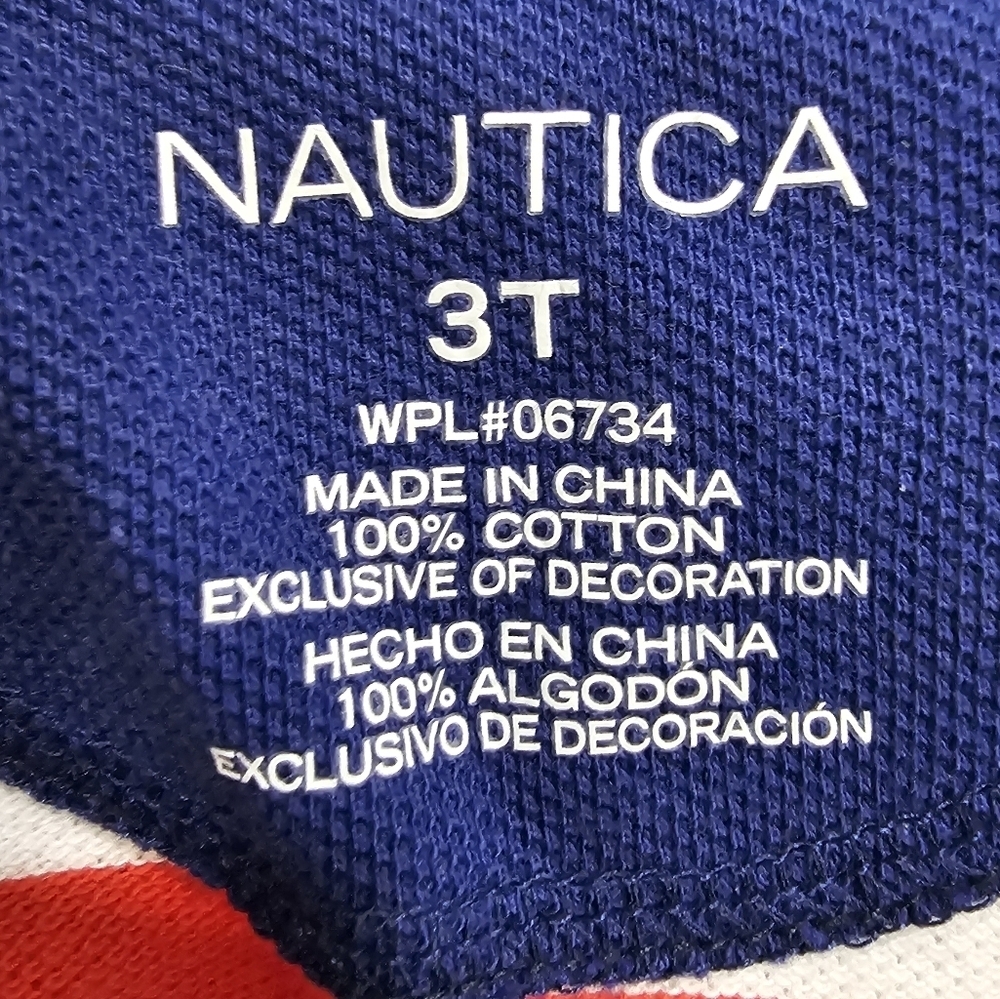 Nautica Girls Red & White Stripe Polo Dress Size 3T NWT - Picture 12 of 14